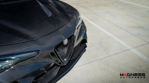 Alfa Romeo Giulia GTAm Style Front Bumper Essential Kit - Carbon Fiber - With Parking Sensors
